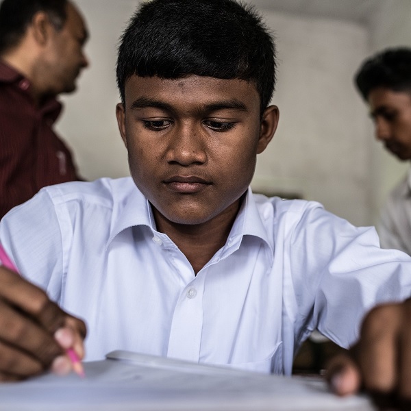 Arefin Hasan, 12, in Bangladesh, who is tutored before and after school, wants to be a scientist and an inventor, and to travel abroad.