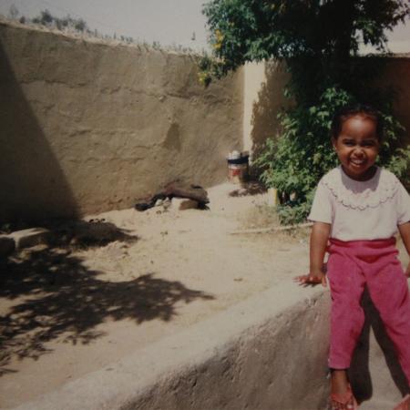 Safia as a child in Somalia.
