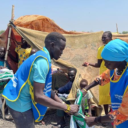 Transit Site in Roriak, Unity State, South Sudan. People receive support after fleeing conflict in Sudan.