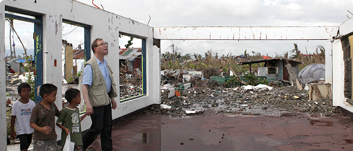 David Morley, président et chef de la direction d’UNICEF Canada, visite des