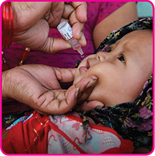 50 cents a day buys 65 life-saving polio vaccines