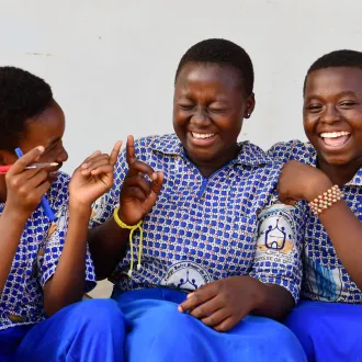 Girls smiling