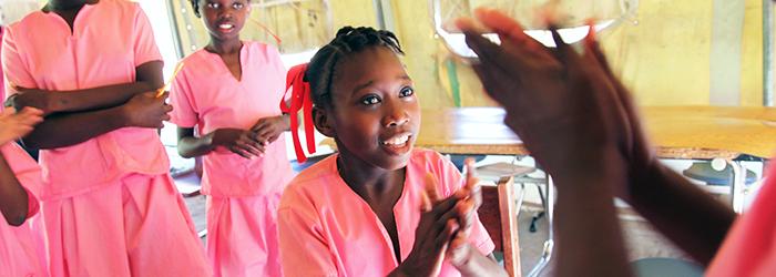 girls receiving an education