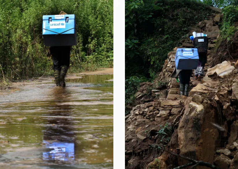 UNICEF’s vaccines cross rough terrain