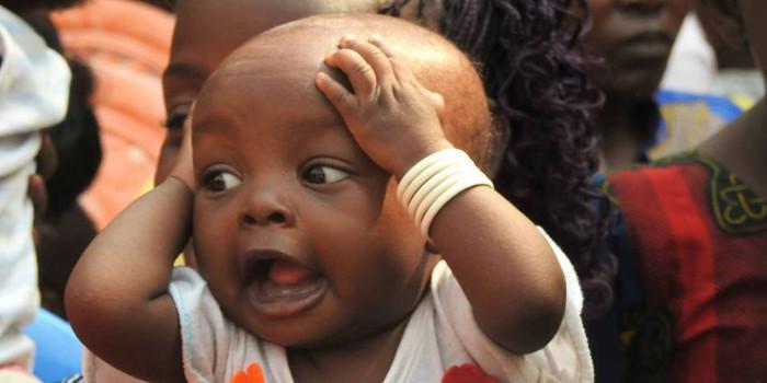 surprised baby in central african republic