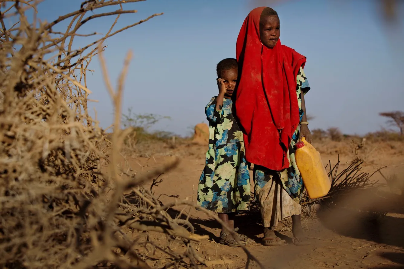 Tirig and her sister Saua in Somalia