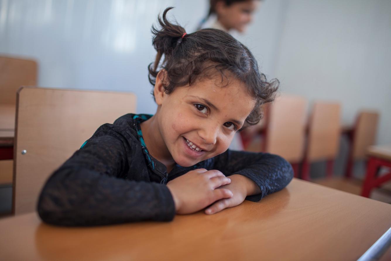 une jeune fille à L’école Mouhamed Seif Mahmoud