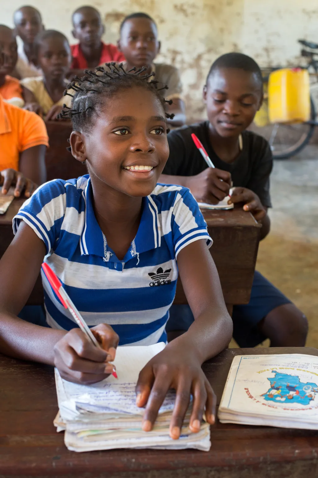Students attend a remedial class