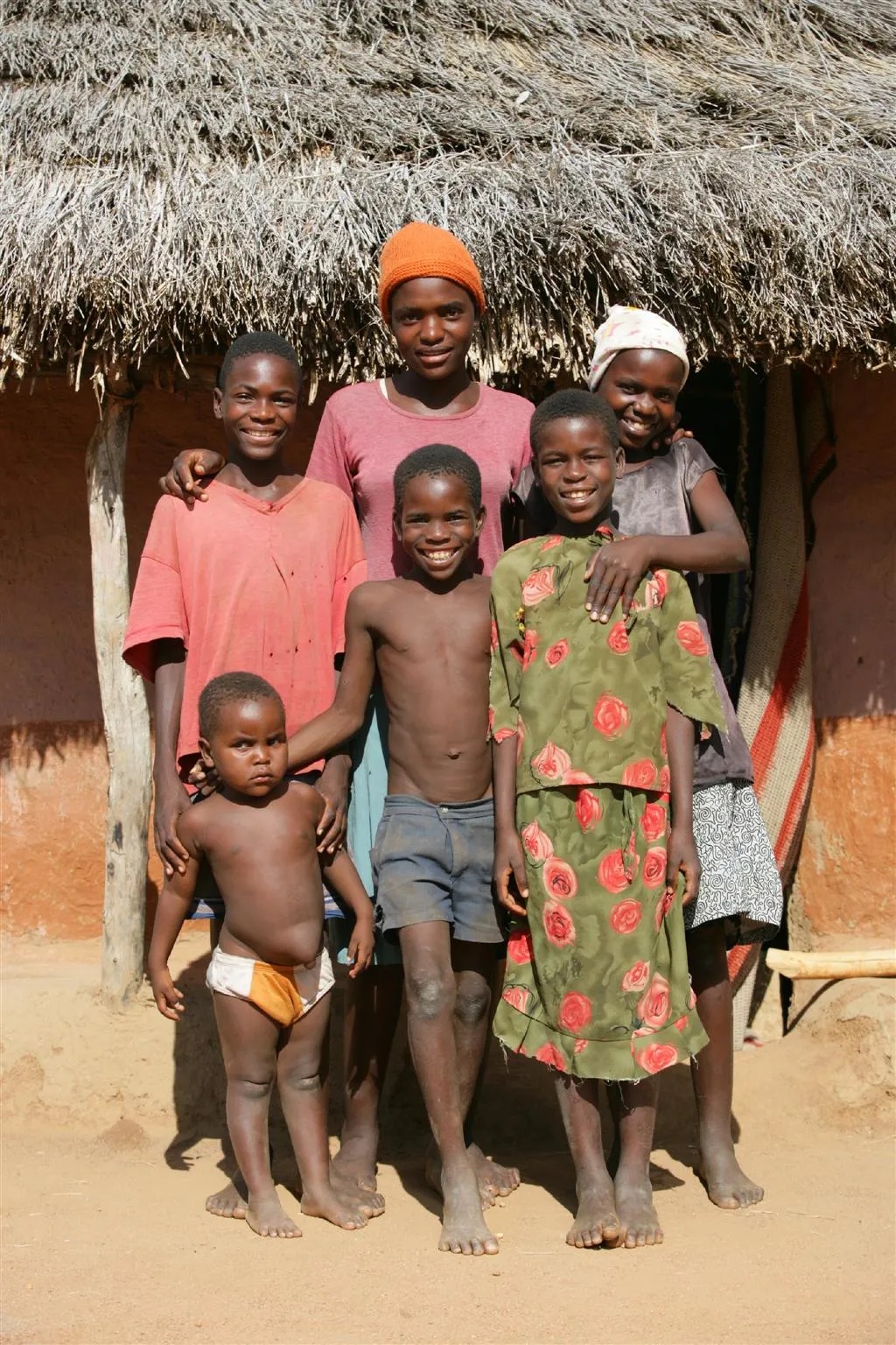 Miriam and her family in Zimbabwe