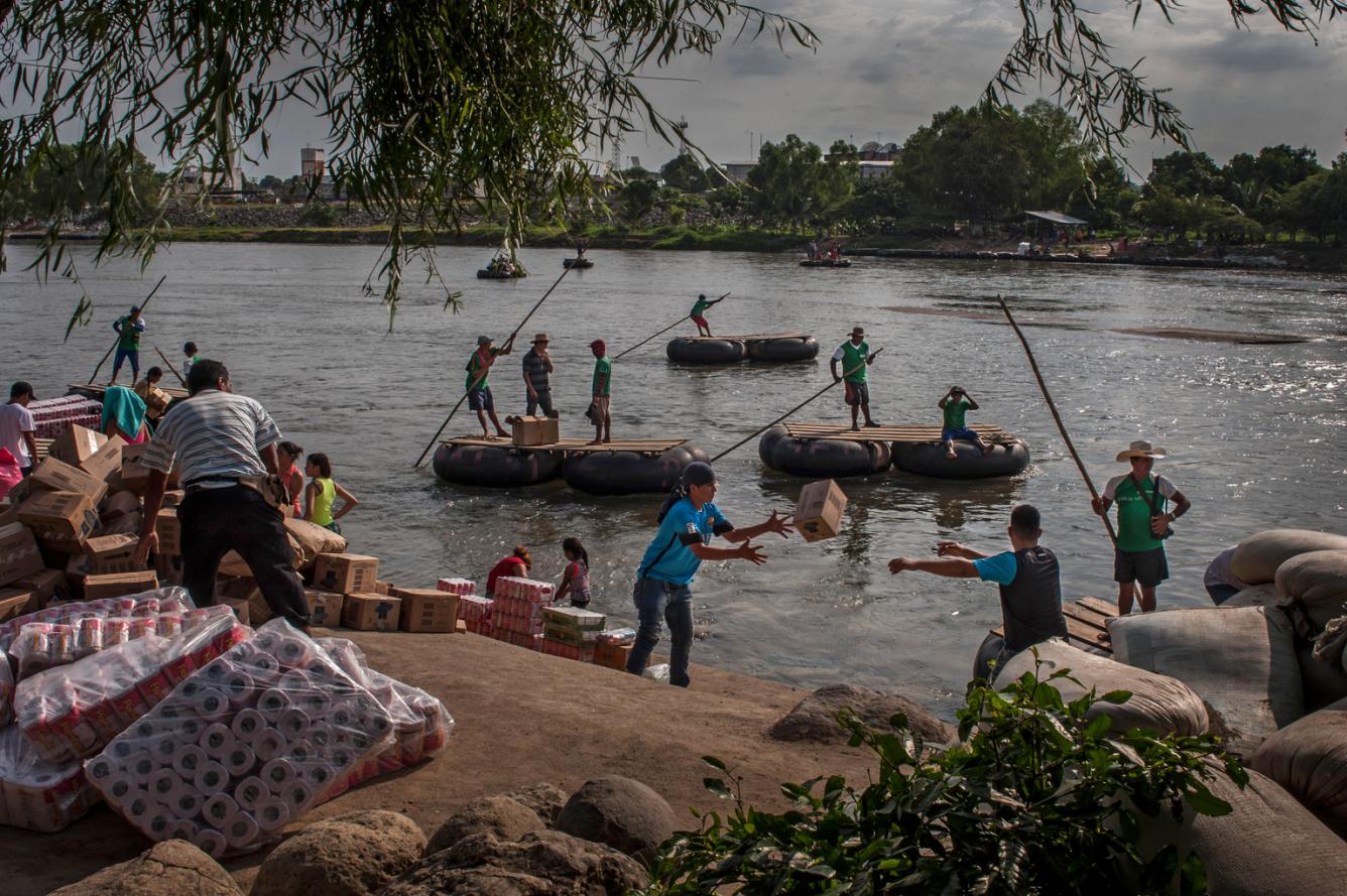 Les bords de la rivière Suchiate au Mexique