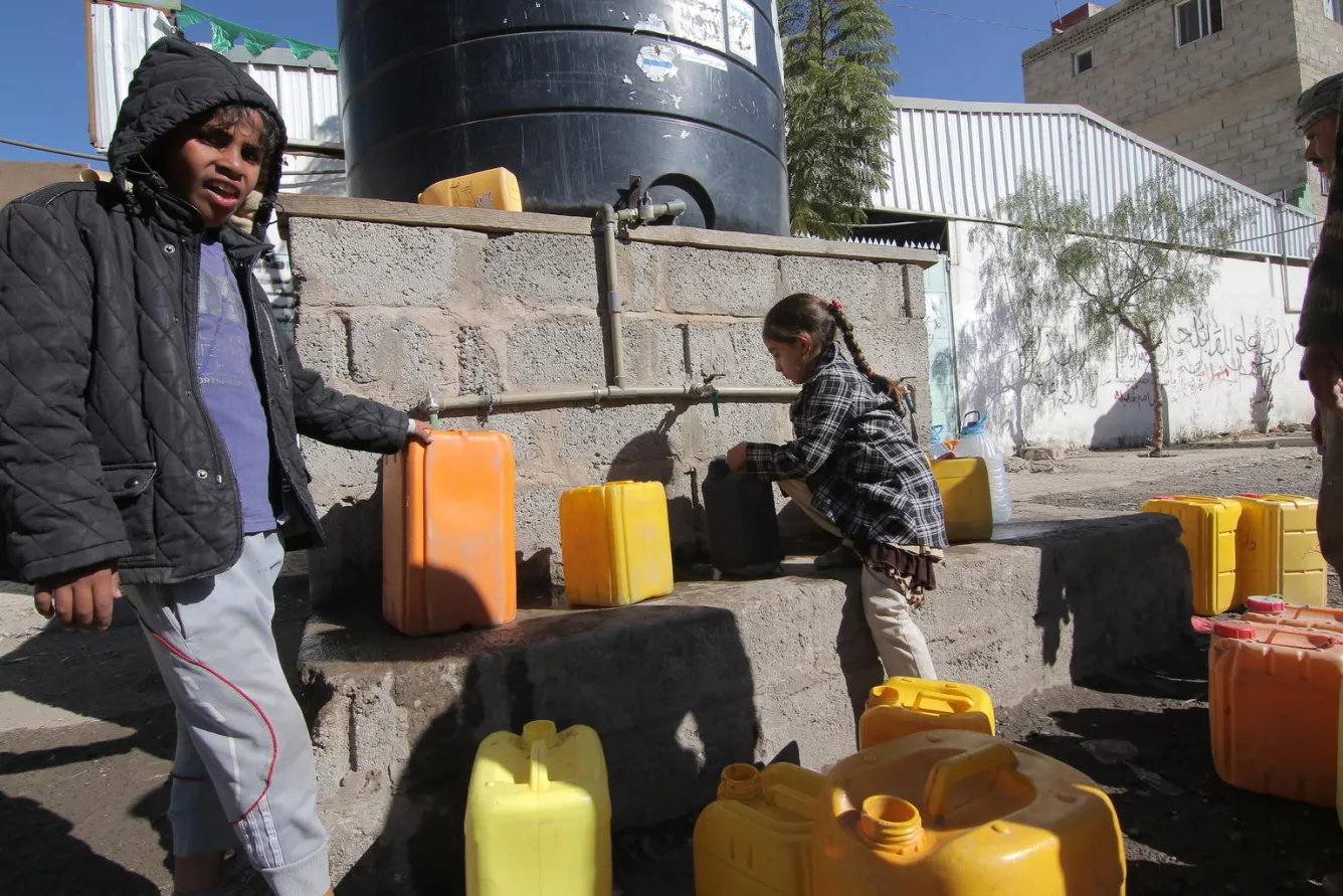 safe drinking water provided for children in Yemen