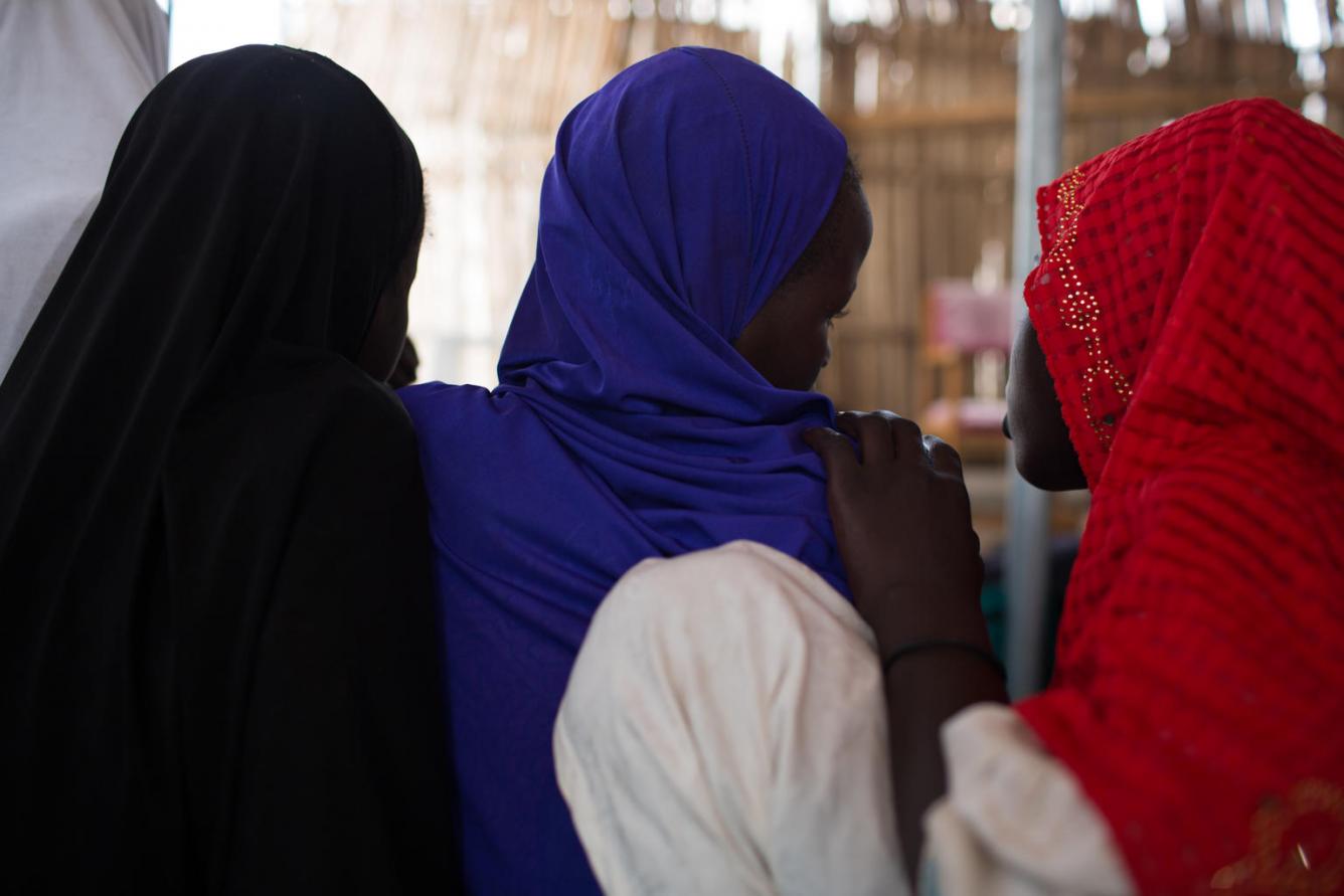 Girls that had been kidnapped and raped by Boko Haram in Muna Garage IDP camp
