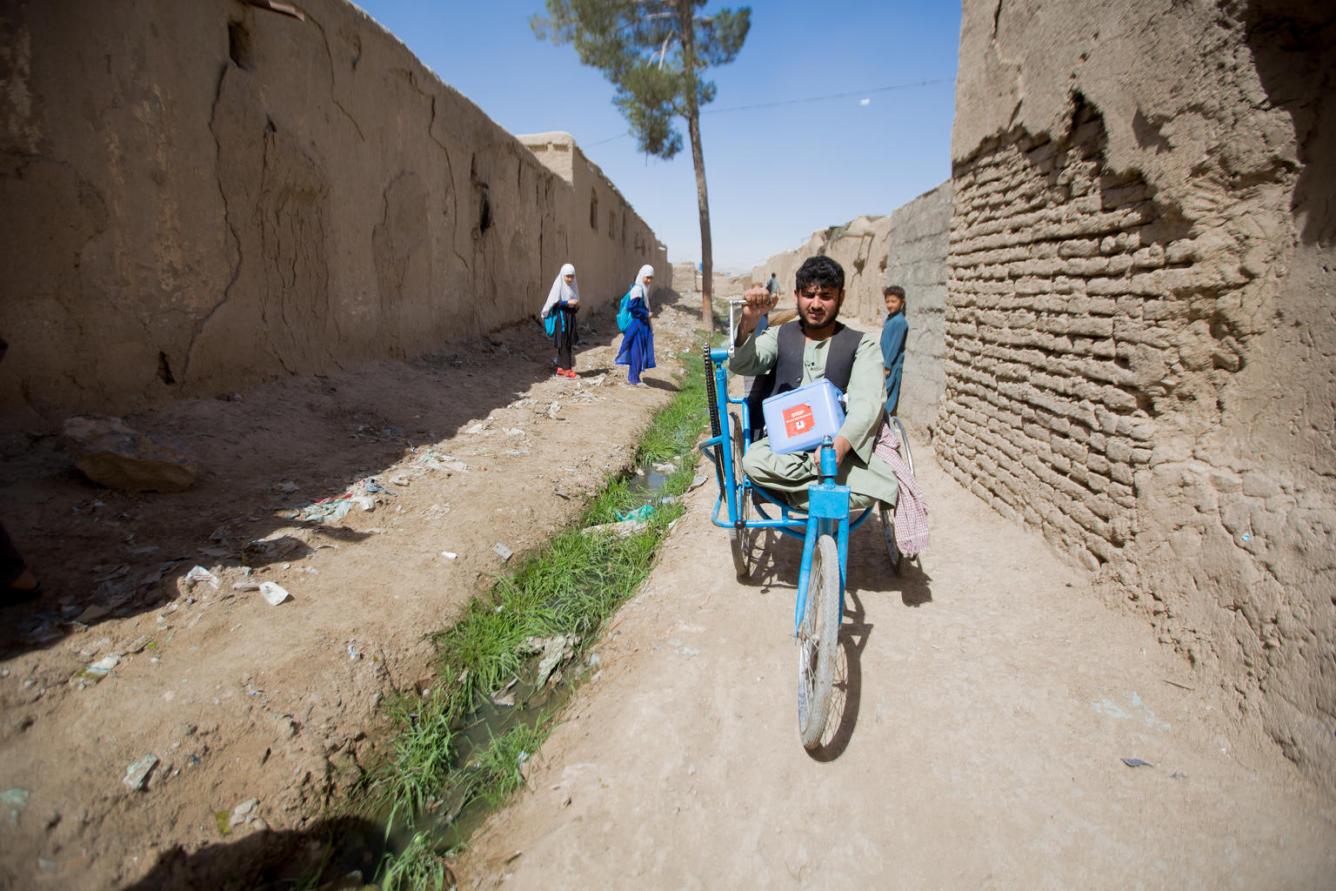 boy partially paralyzed from polio
