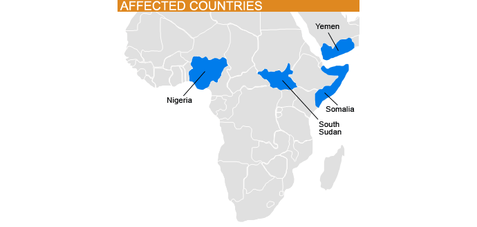 Food crisis in Nigeria, Somalia, South Sudan and Yemen