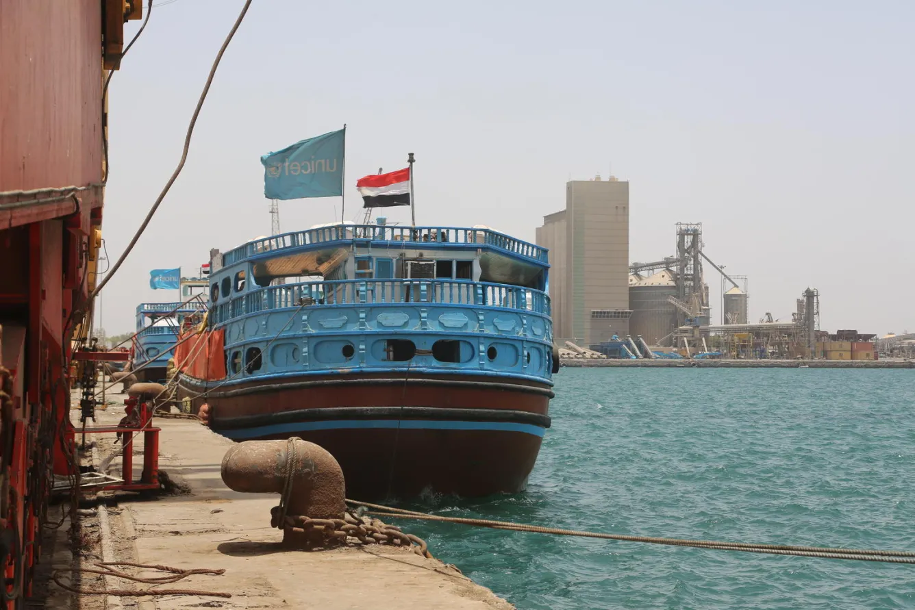 UNICEF shipment arriving to Yemen