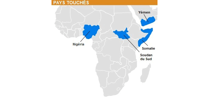 Pays touchés