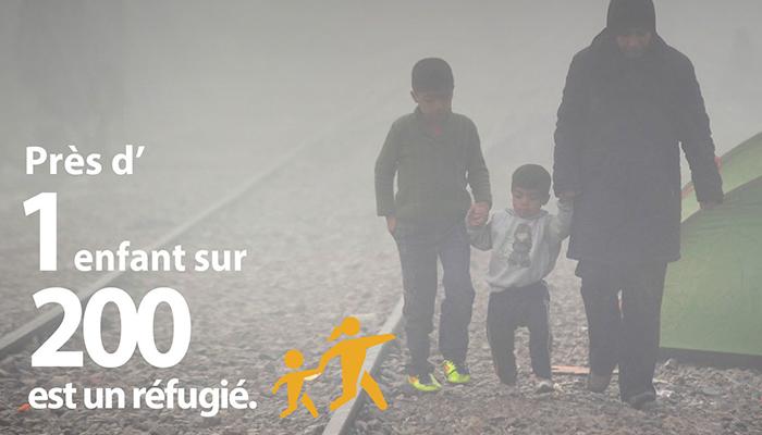 Près d’1 enfant sur 200 est un réfugié