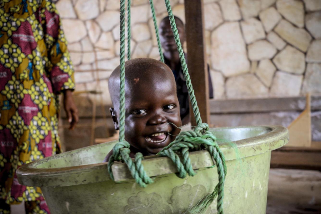 little boy in a health centre
