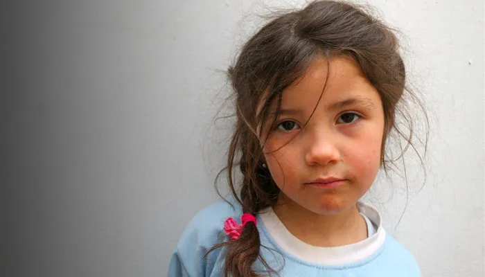 Sad looking girl