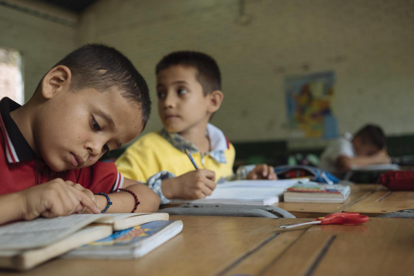 boys attend class