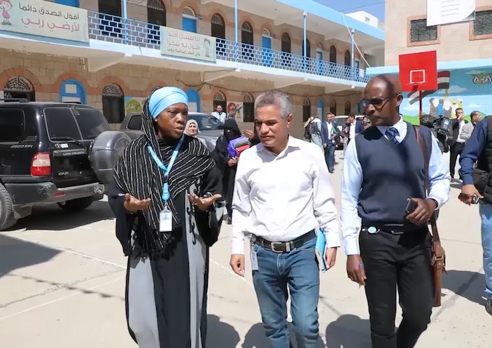 700w.Sara Beysolow Nyanti during her visit to the social guidance in Sana'a, Yemen (1).png
