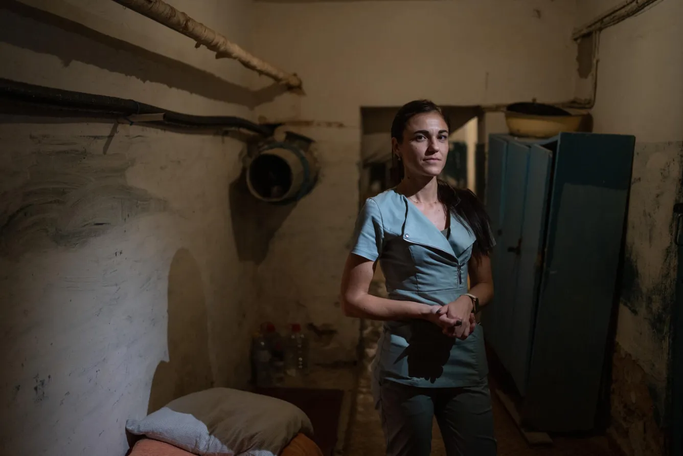 Oksana Pashkovska, a midwife on the maternity ward of Shostka's hospital