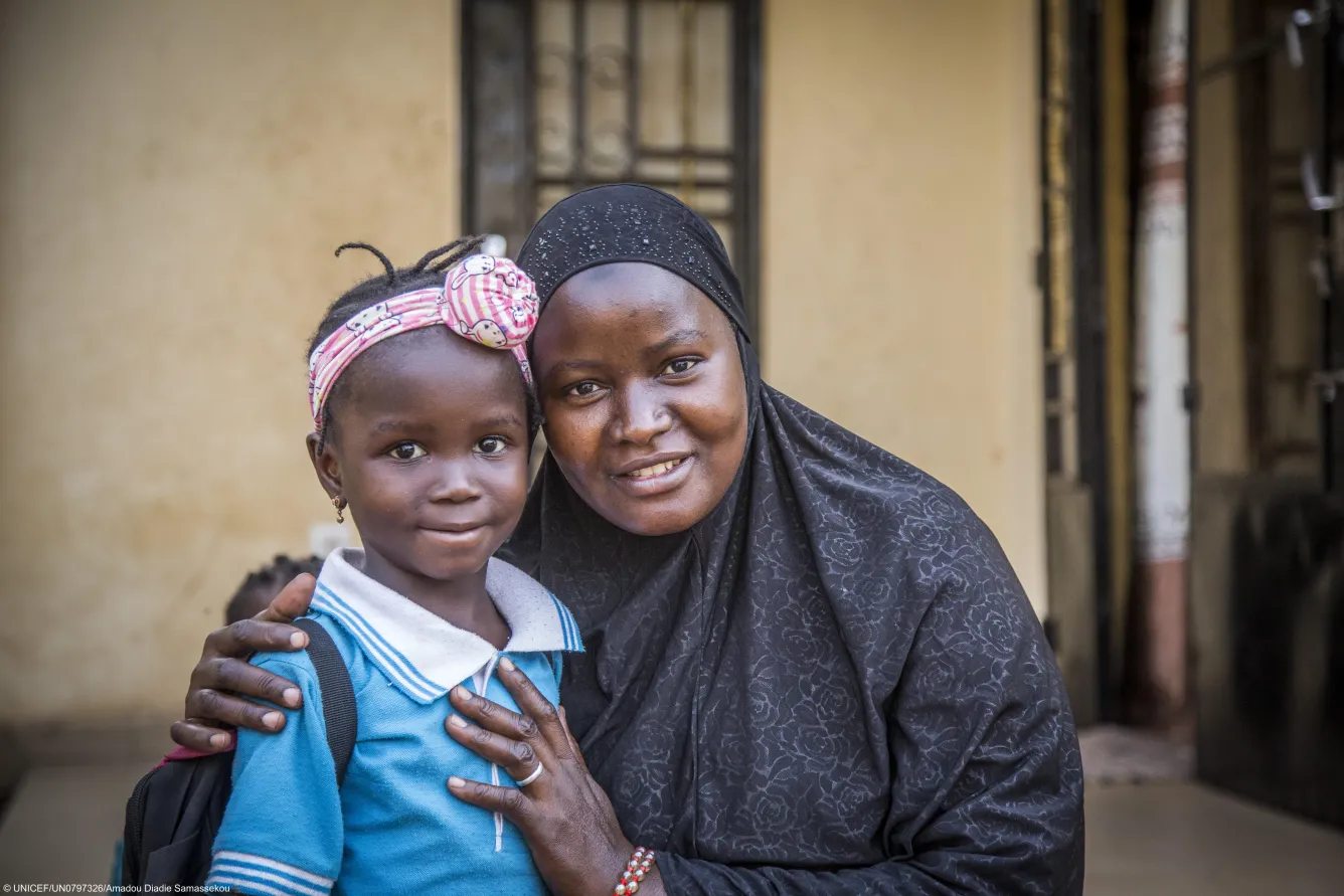 Awa is a happy little girl. She is now an ambassador for hygiene practices in her house and community.