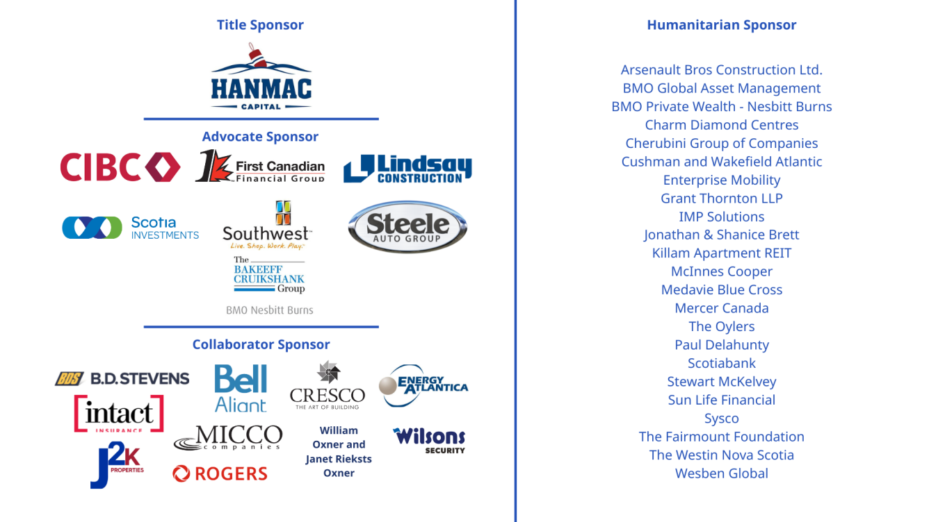 Halifax Sponsors and Auction Donors