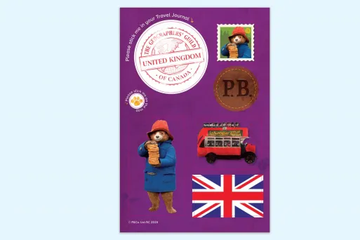 Image of Paddington-themed stickers to be used in educational activities.
