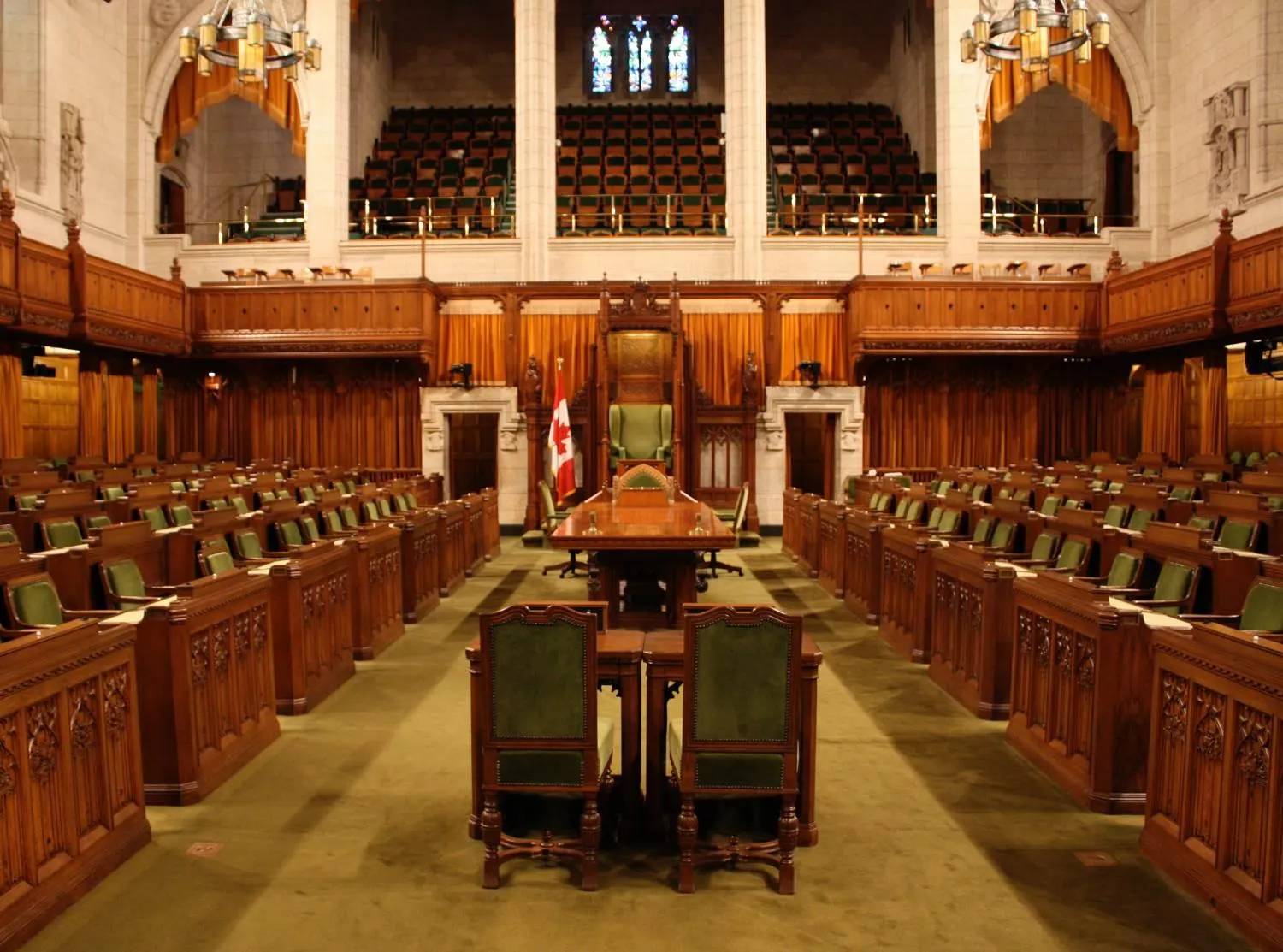The chamber of the Canadian House of Commons