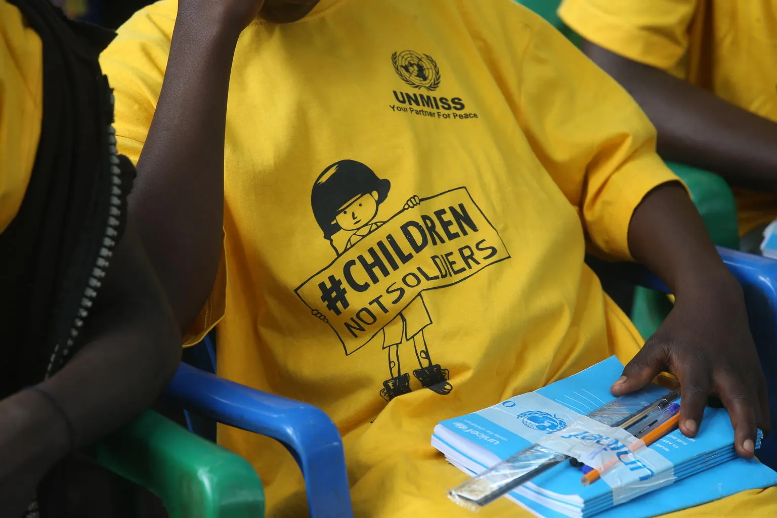 Former child soldier poses for an anonymous photo.