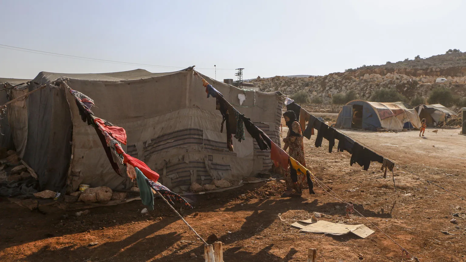 Makeshift camp north of Idlib