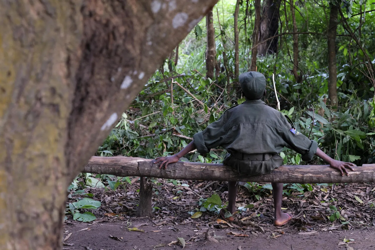 child soldier sitting South Sudan