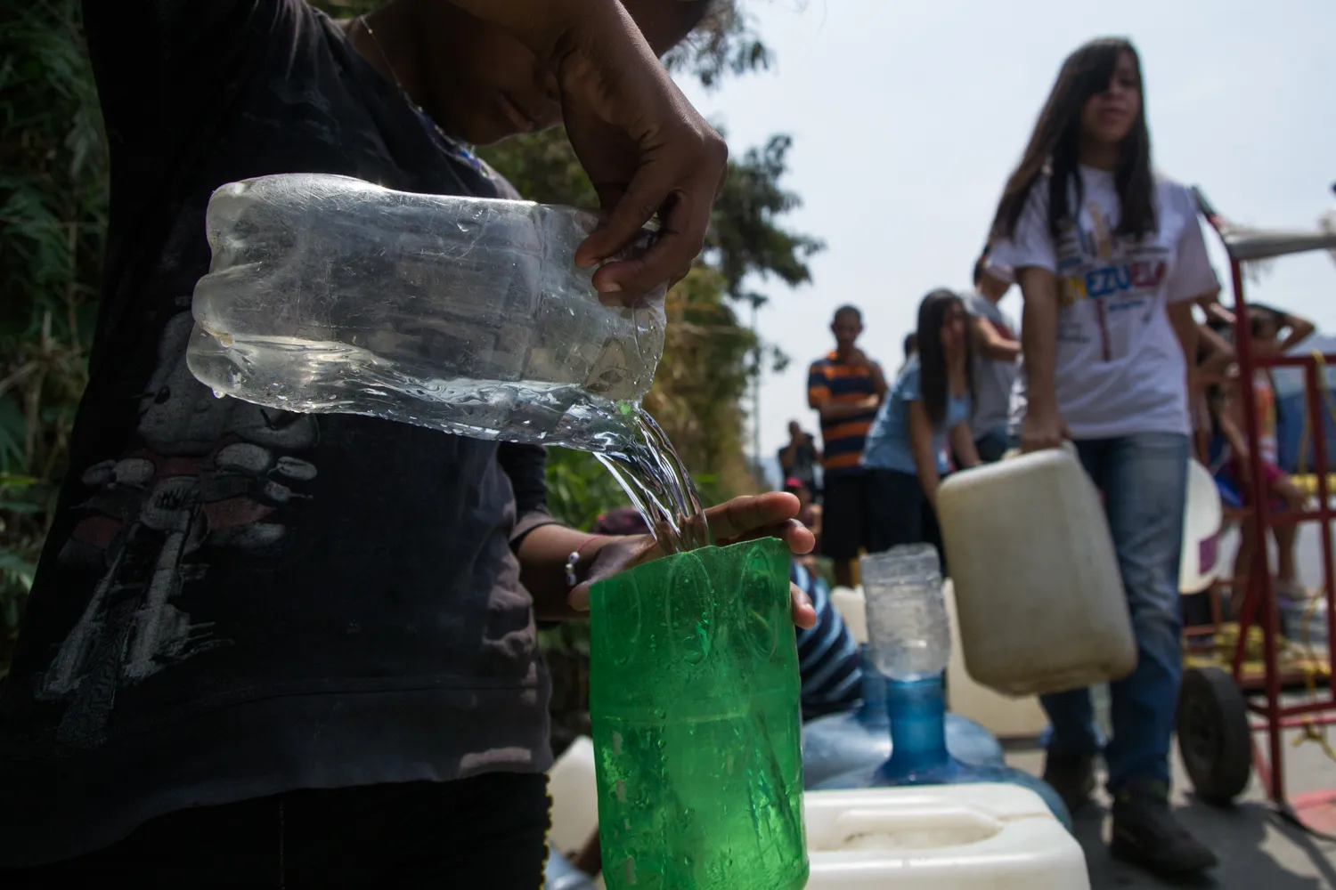 fetching water