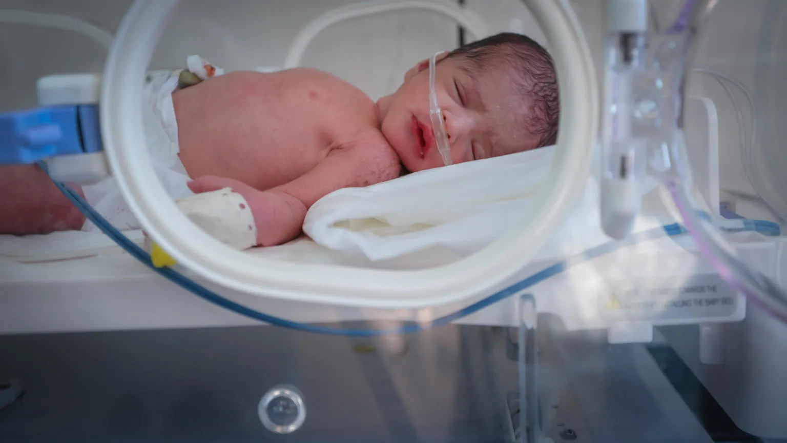 baby lying in the nursery Yemen