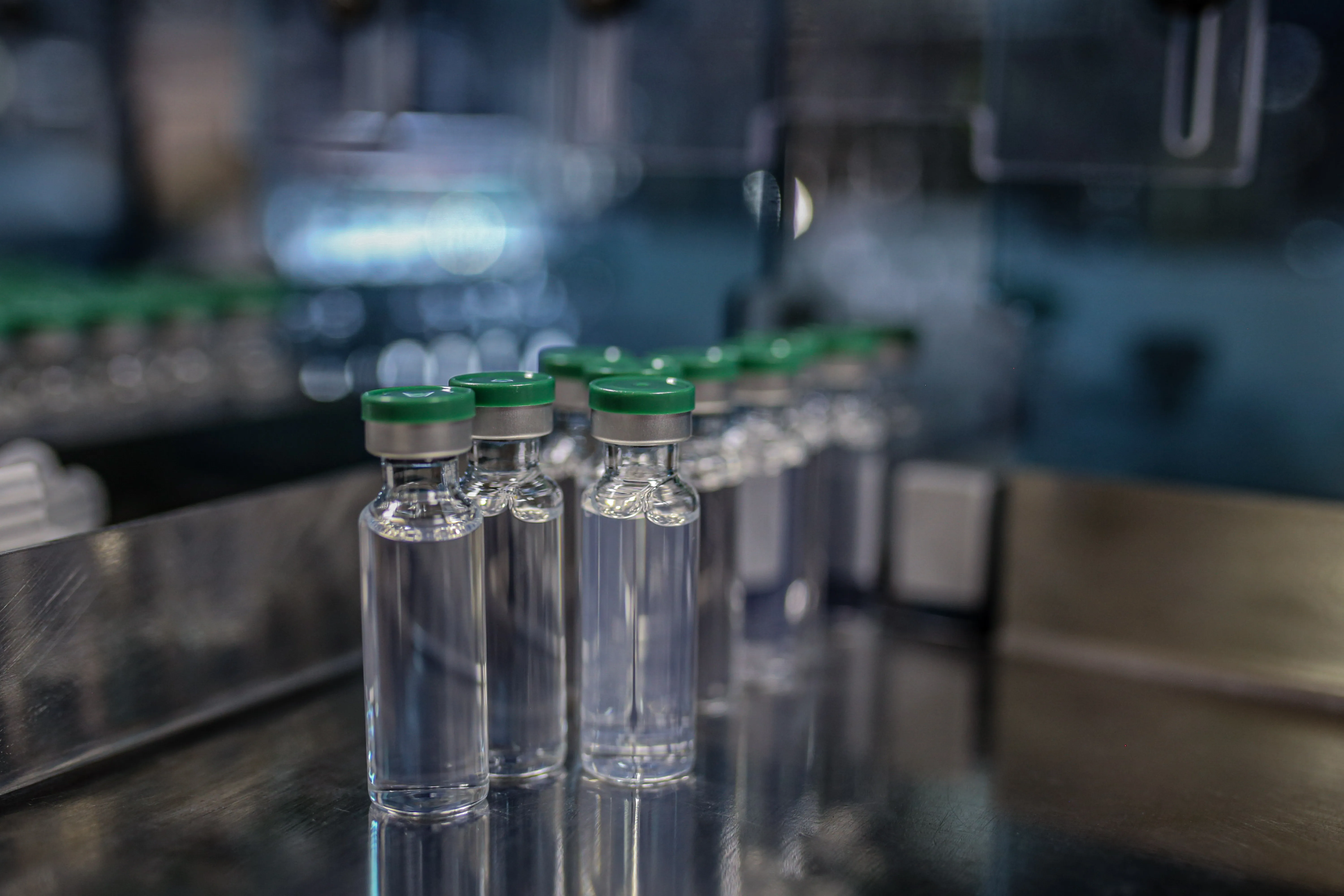 On 24 February 2021, COVID-19 vaccine vials are produced for the COVAX facility at a manufacturer in Pune, a city located in the western Indian state of Maharashtra.