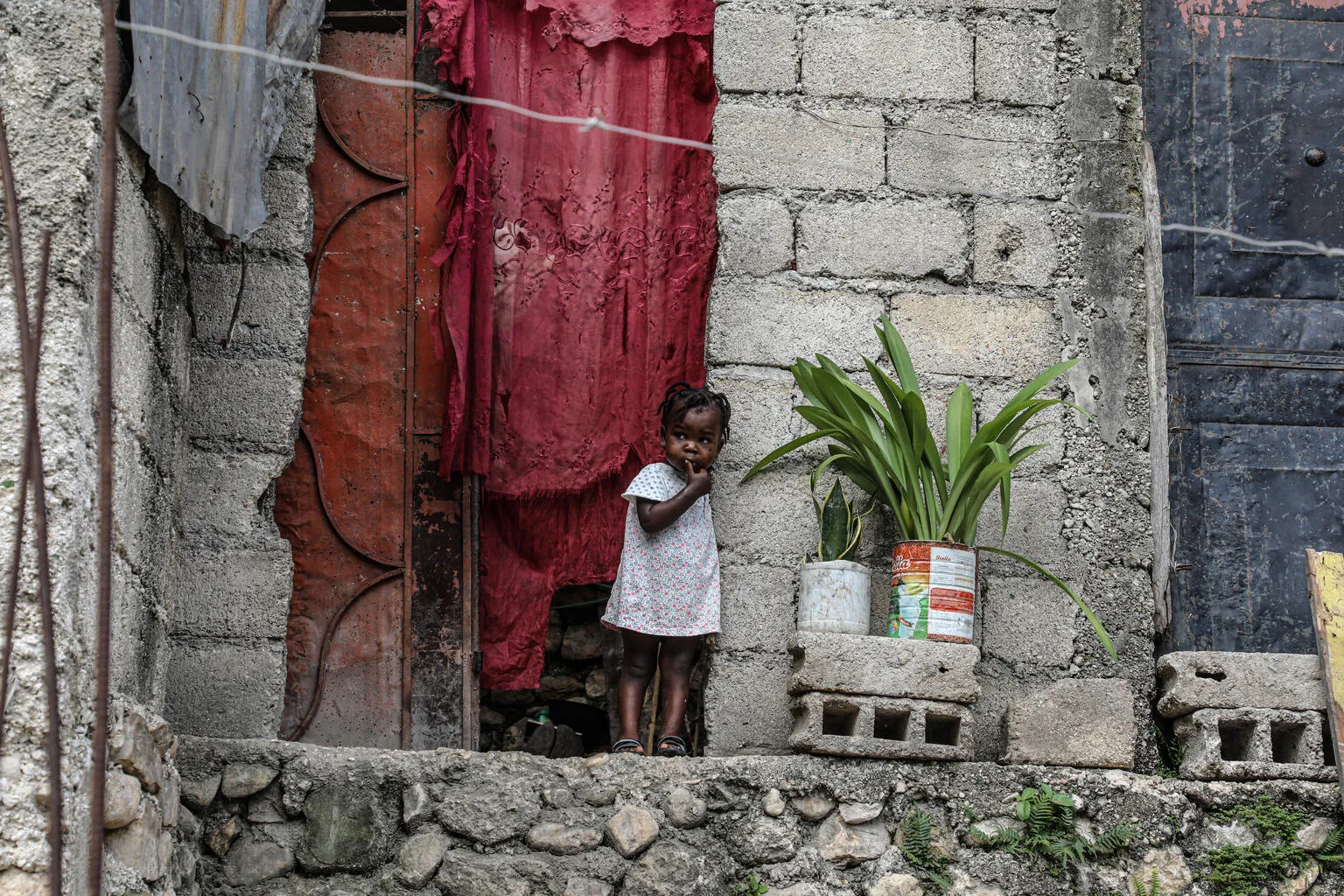 A child in Tabarre Issa, Port-au-Pince, Haiti, on 25 May 2021. 