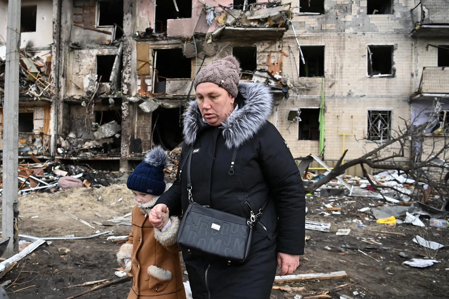  Damaged residential building Ukraine
