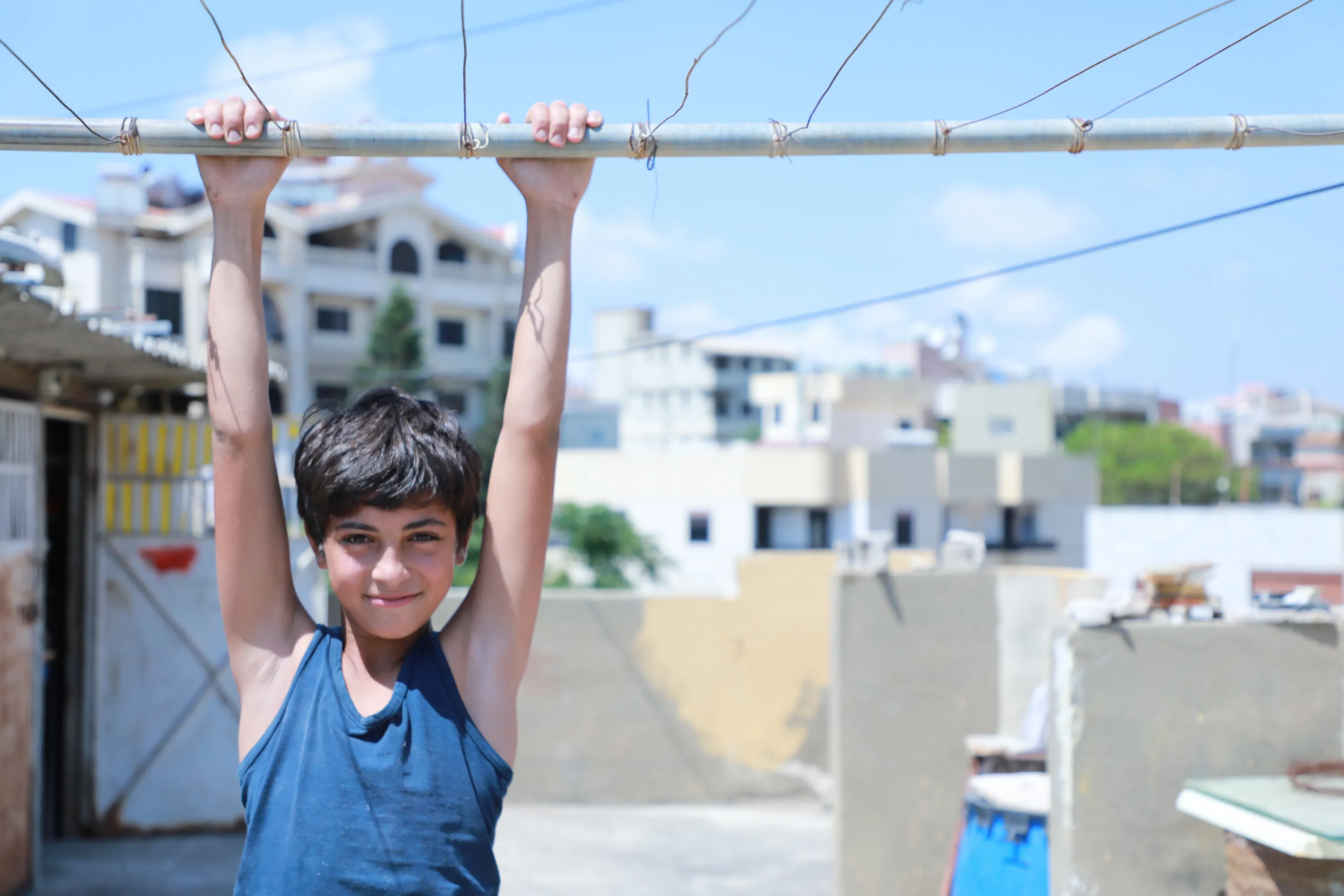 Bahaa, 13 years old Lebanese child, decided to work during summer time to support his parents in generating income for the family. 