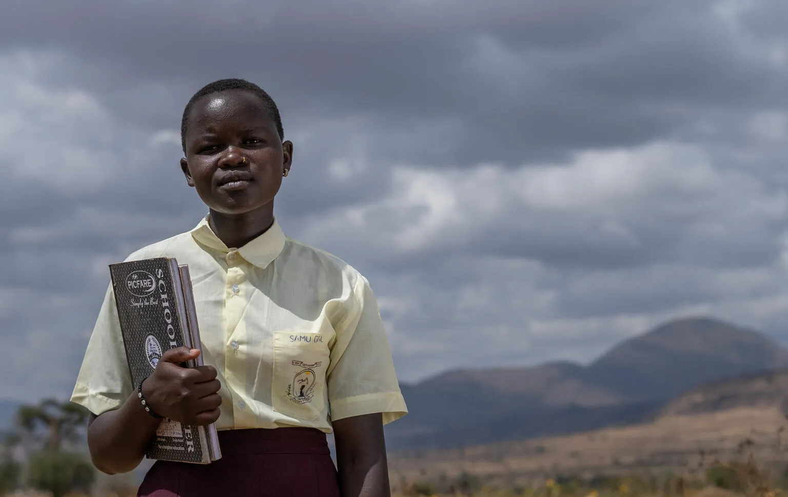 Getrude Muge, 17, photographed at her home is a student at Tik Seed Secondary School .