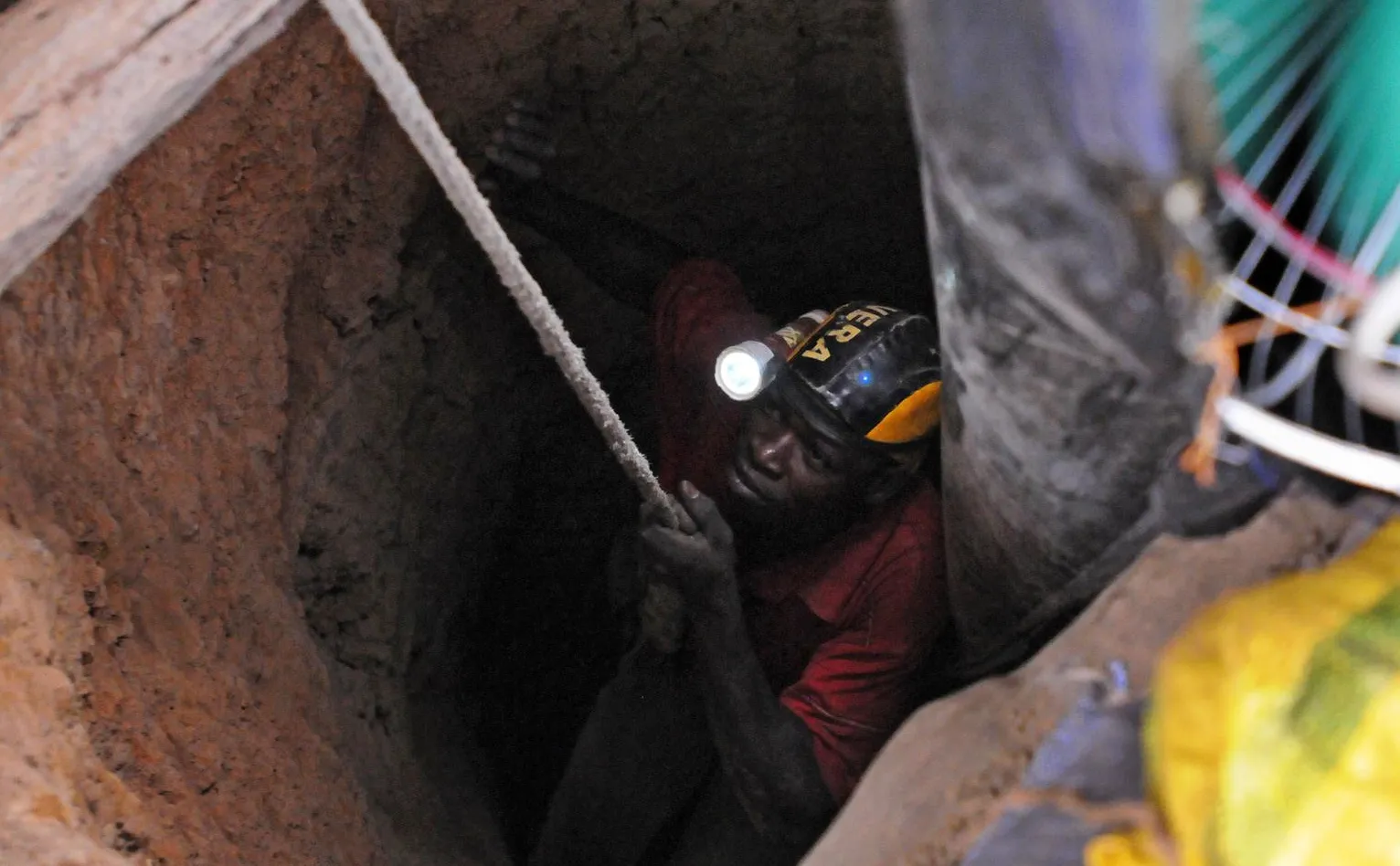 boy working in mine