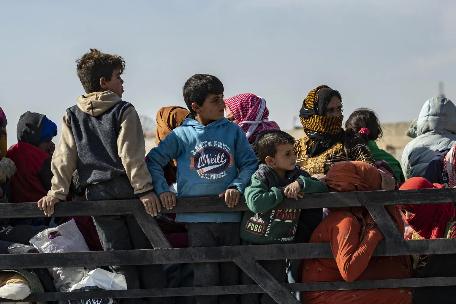 Children displace in northeast Syria