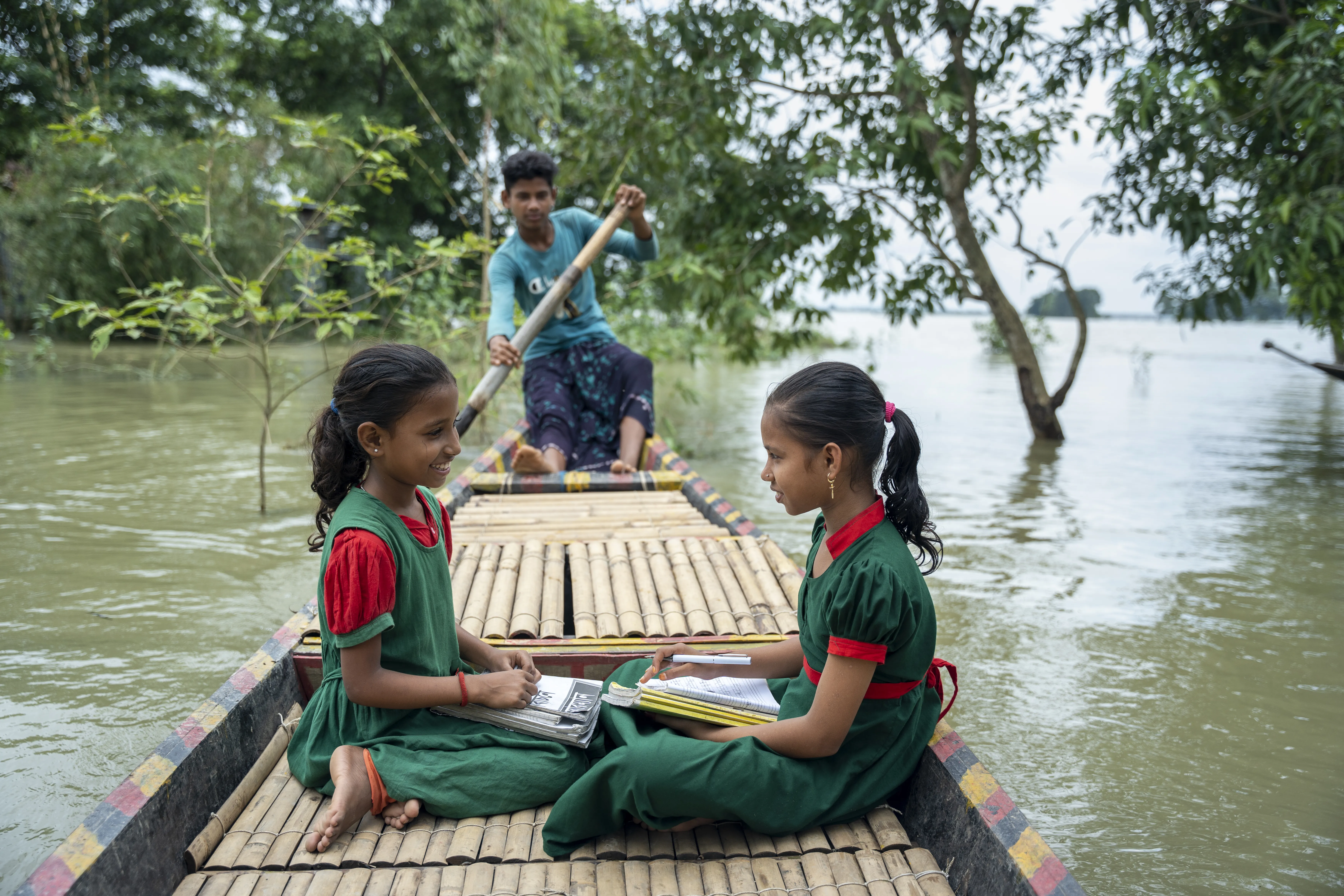  Tawhida and Tania travelling on a boat