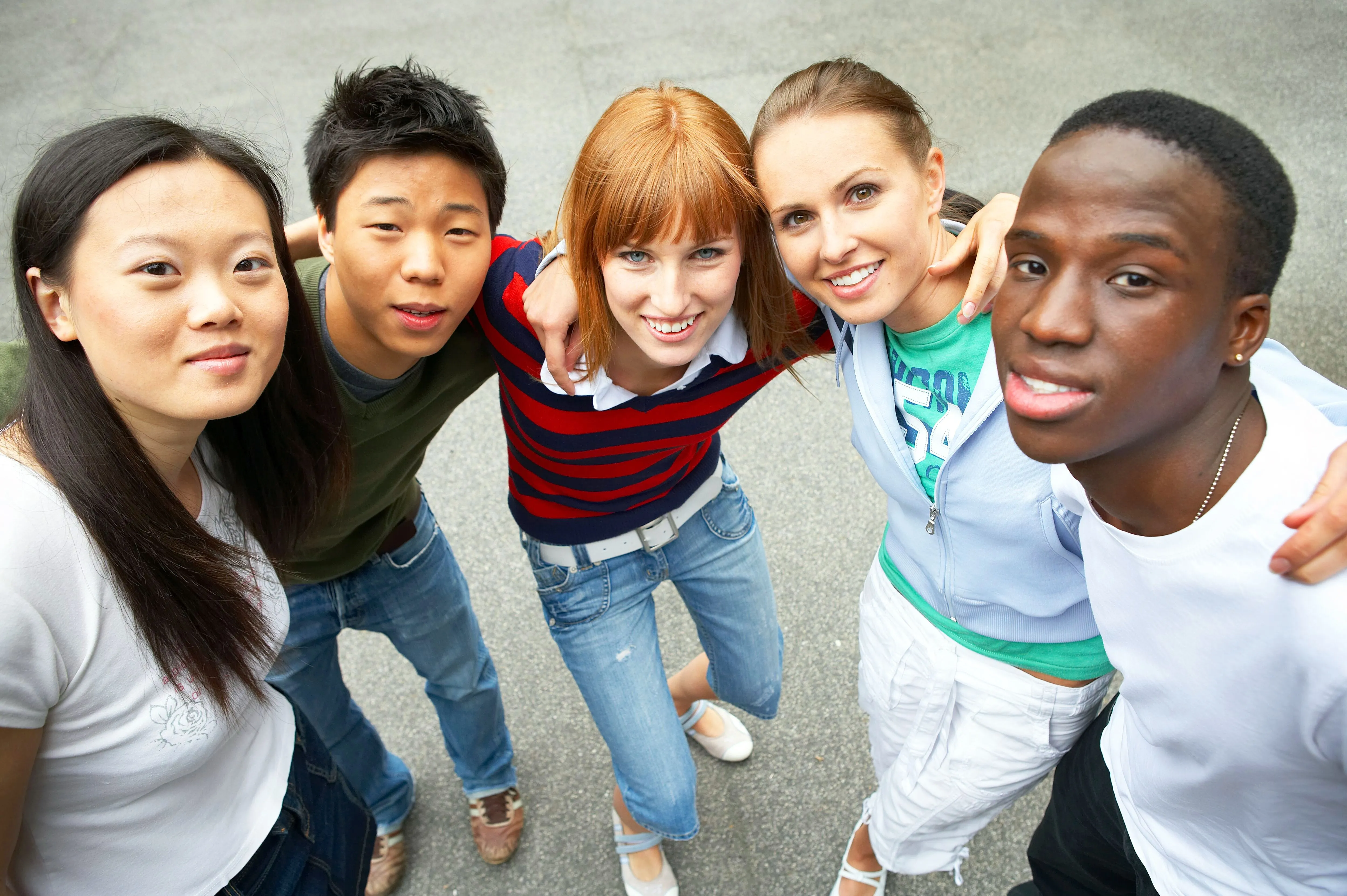 Group of 5 youth gathered for a photo