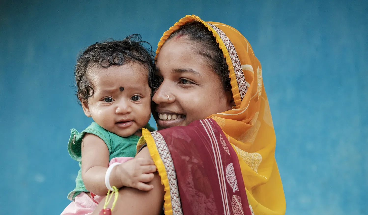 a mother with a baby