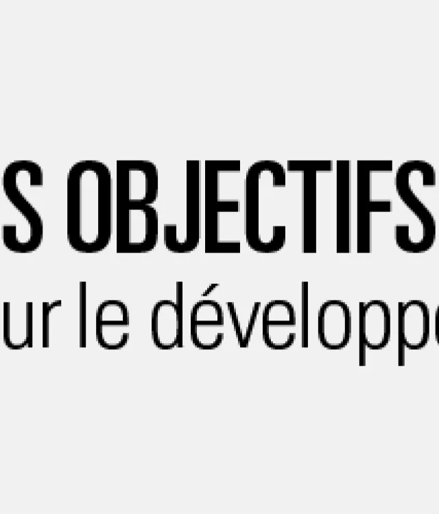 Les objectifs mondiaux pour le développement durable