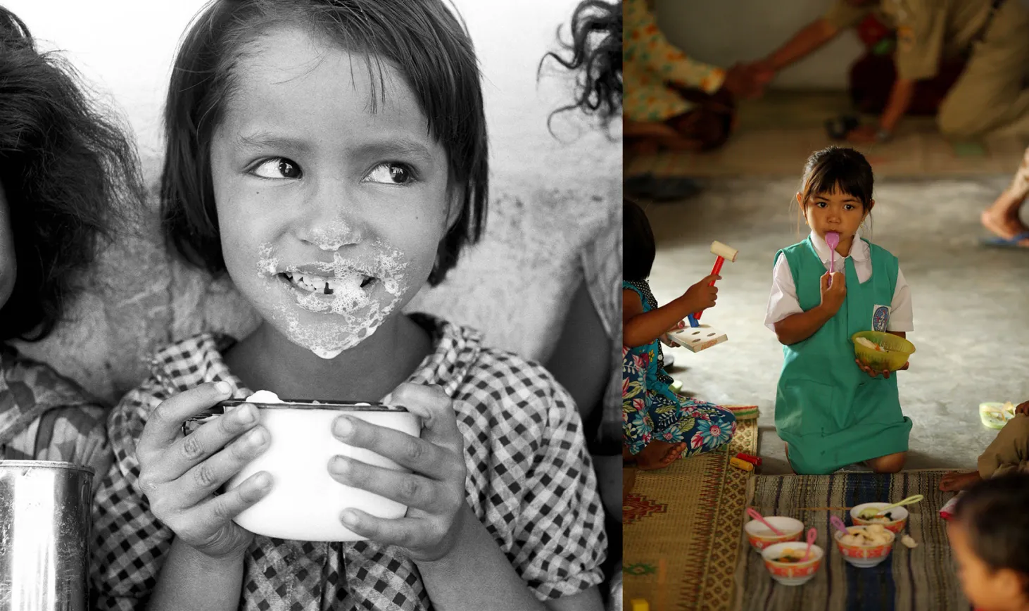 © UNICEF/UNI42500/Unknown and © UNICEF/UN04247/Estey