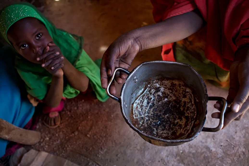 An empty cooking pot in Somalia