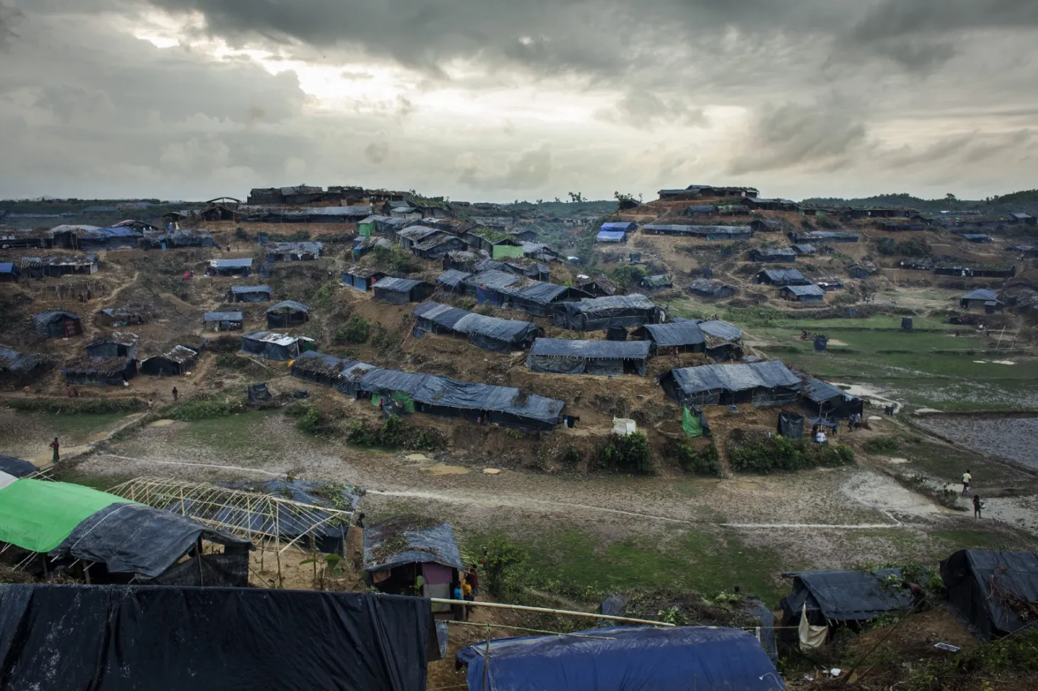 camps improvisés au Bangladesh