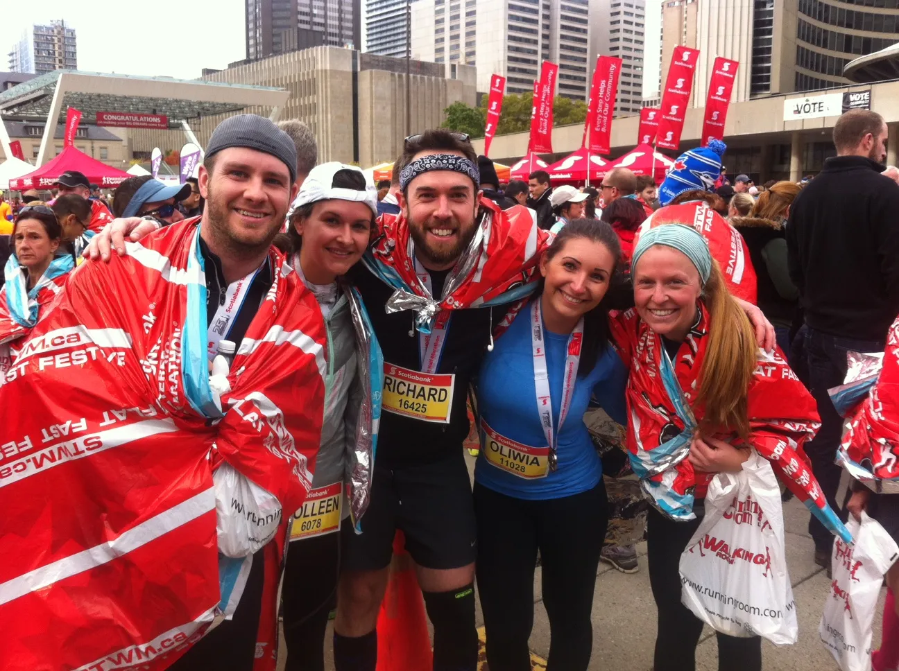 Team UNICEF members at the Scotiabank Toronto Waterfront Marathon